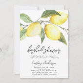 Lemon Bridal Dusche Einladung | Zitrusfrüchte (Vorderseite)