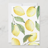 Lemon Bridal Dusche Einladung | Zitrusfrüchte (Rückseite)