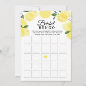 Lemon Bridal Shower Bingo Game Printable Einladung (Vorderseite)