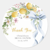 Lemon Bridal Shower Favor Sticker | Main Squeeze (Vorderseite)