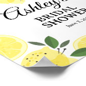 Lemon Bridal Shower Welcome Sign Poster (Ecke)
