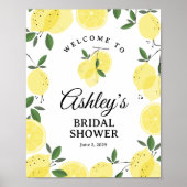 Lemon Bridal Shower Welcome Sign Poster (Vorne)