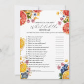 Lemon Bride & Groom trivia Brautparty Card Ankündigung (Vorderseite)