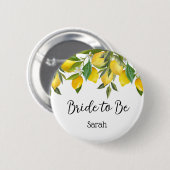 Lemon Bride to Be Button - Lemon-Tasten (Vorne & Hinten)