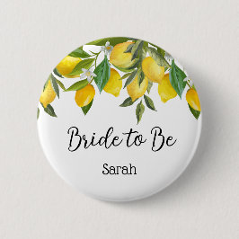 Lemon Bride to Be Button - Lemon-Tasten