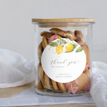 Lemon Bright Citrus Floral Brautparty Vielen Dank