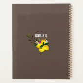 Lemon Brown Spiral Foto Notebook Planer (Rückseite)