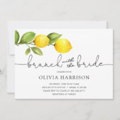 Lemon Brunch mit Brautdusche Einladung (Vorderseite)