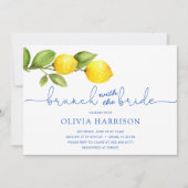 Lemon Brunch mit Brautdusche Einladung (Vorderseite)