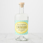 Lemon Burst LiQueue-Label Alkoholflaschenetikett (Vorderseite)