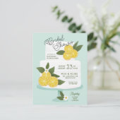Lemon Cake Bridal Dusche Einladung Postkarte (Stehend Vorderseite)
