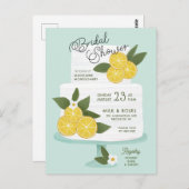 Lemon Cake Bridal Dusche Einladung Postkarte (Vorne/Hinten)