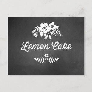 Lemon Cake Dessert Tafelplatte Unterlage Postkarte