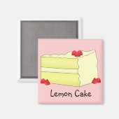 Lemon Cake Magnet (Vorderseite/Rückseite)
