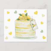 Lemon Cake Watercolor Postkarte (Vorderseite)