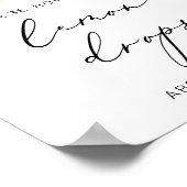 Lemon Calligrafy Brautparty Lemon drops Zeichen Poster (Ecke)