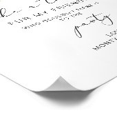 Lemon Calligraphy Dog Leckerei Wedding Sign Poster (Ecke)