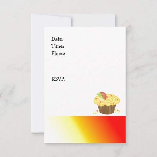 Lemon Candden Cupcakes Einladung (Rückseite)
