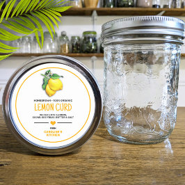 Lemon Canning Jar Label Runder Aufkleber
