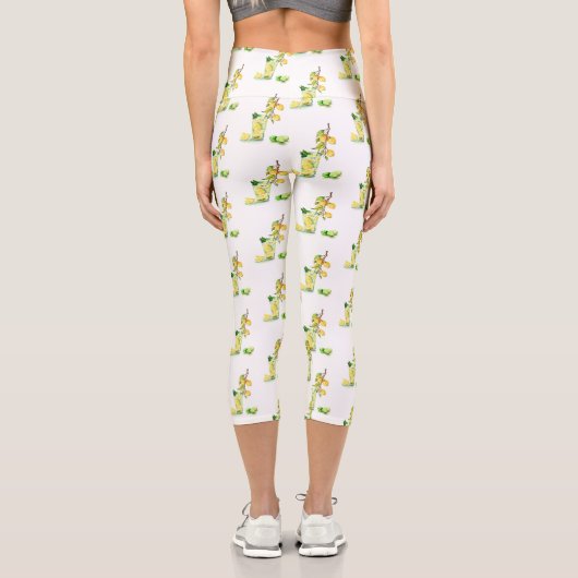 Lemon Capri Leggings Juice Cool Drink Sommer Party (Rückseite)