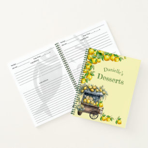Lemon Cart und Lemony Goodness Rezept Notizblock