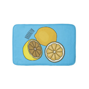 Lemon Cartoon Illustration Badematte