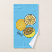 Lemon Cartoon Illustration Badhandtuch Set (Handtuch)