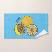 Lemon Cartoon Illustration Badhandtuch Set (Handtuch)