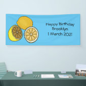 Lemon Cartoon Illustration Banner (Messe)