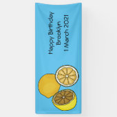 Lemon Cartoon Illustration Banner (Vertikal)