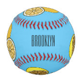 Lemon Cartoon Illustration Baseball (Rückseite)
