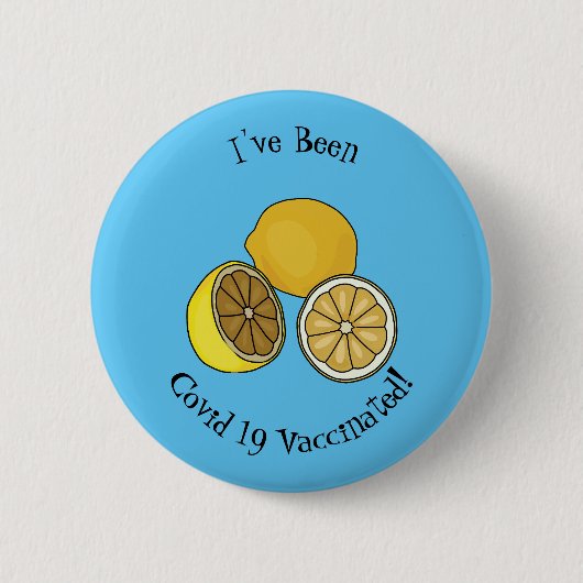 Lemon Cartoon Illustration Button (Vorderseite)