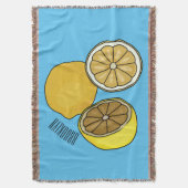 Lemon Cartoon Illustration Decke (Vorderseite Vertikal)