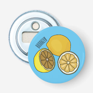 Lemon Cartoon Illustration Flaschenöffner