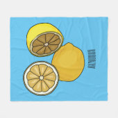 Lemon Cartoon Illustration Fleecedecke (Vorderseite (Horizontal))