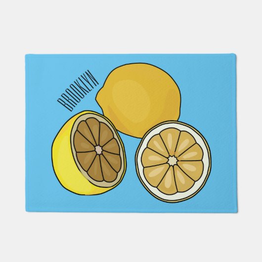 Lemon Cartoon Illustration Fußmatte (Vorderseite)