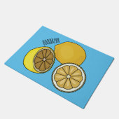 Lemon Cartoon Illustration Fußmatte (Schrägansicht)