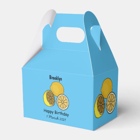 Lemon Cartoon Illustration Geschenkschachtel (Vorderseite)