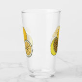 Lemon Cartoon Illustration Glas (Links)