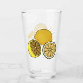Lemon Cartoon Illustration Glas (Vorderseite)