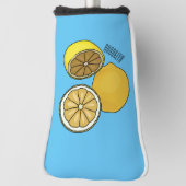 Lemon Cartoon Illustration Golf Headcover (Rotieren 90)