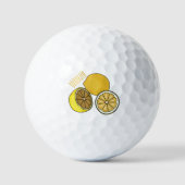 Lemon Cartoon Illustration Golfball (Vorderseite)