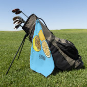 Lemon Cartoon Illustration Golfhandtuch (Gras)