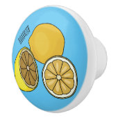 Lemon Cartoon Illustration Keramikknauf (Rechts)