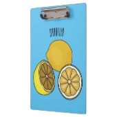 Lemon Cartoon Illustration Klemmbrett (Links)