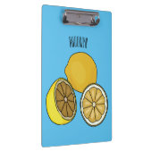 Lemon Cartoon Illustration Klemmbrett (Rechts)