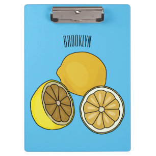 Lemon Cartoon Illustration Klemmbrett