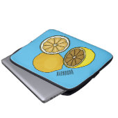 Lemon Cartoon Illustration Laptopschutzhülle (Vorne Knopf)