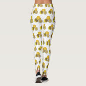 Lemon Cartoon Illustration Leggings (Rückseite)