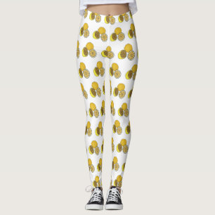 Lemon Cartoon Illustration Leggings